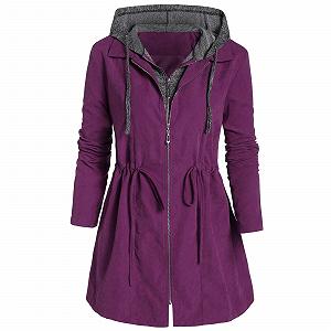 Жіноча зимова куртка SRZYMJ Teddy Fur парка, стьобана, фіолетова synthetic.ua - Фото 1