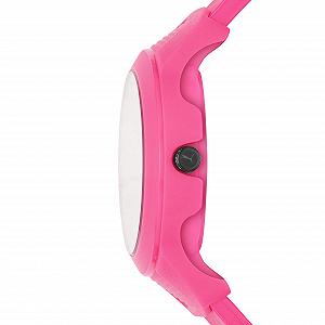 Часы Кварцевые PUMA Time 4013496511987 с силиконовым ремешком, розово-черный, ремешок synthetic.ua - Фото 1