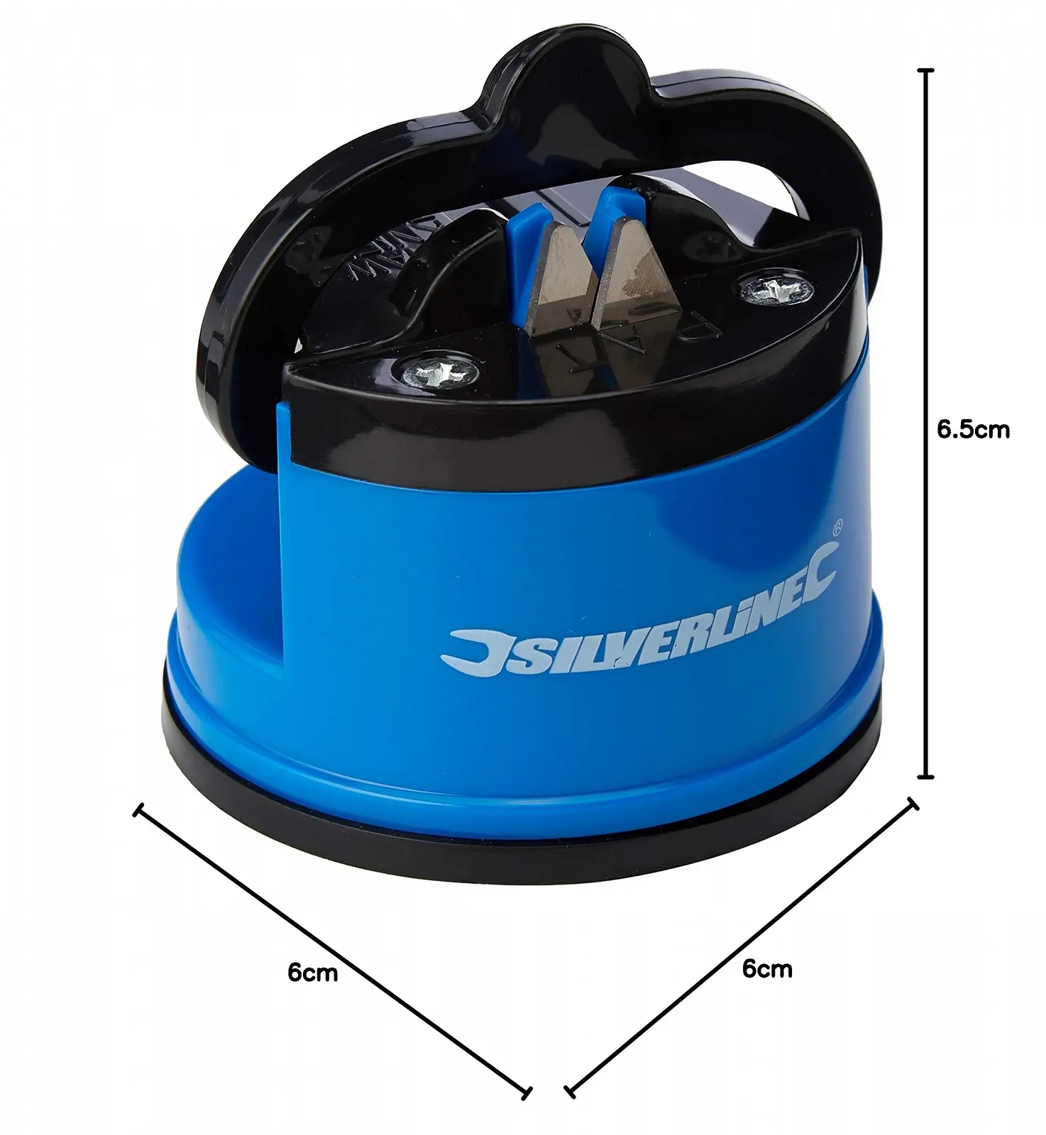 Настільне Точило для ножів та лез Silverline 270466 з вакуумною основою 60 x 65 x 60 мм, фото №4 Настільне Точило для ножів та лез Silverline 270466 з вакуумною основою 60 x 65 x 60 мм, фото №4