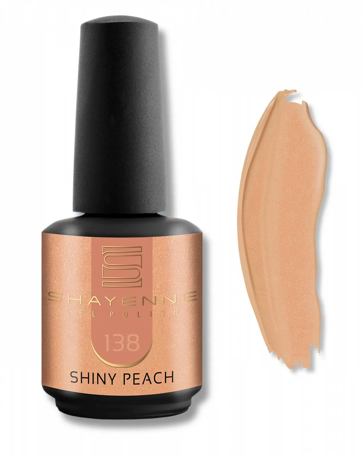Гель-лак Shayenne 138 Shiny Peach Orange, 15 мл, фото №1 Гель-лак Shayenne 138 Shiny Peach Orange, 15 мл, фото №1