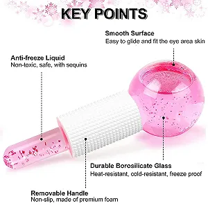 Роликовий масажер для обличчя Facial Ice Globes охолоджувальні кульки synthetic.ua - Фото 1