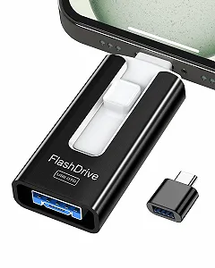 USB-накопичувач GNASEET 256 GB 4 в 1 USB 3.0 High-Speed для Phone/Pad/Android/PC Чорний - Фото 1