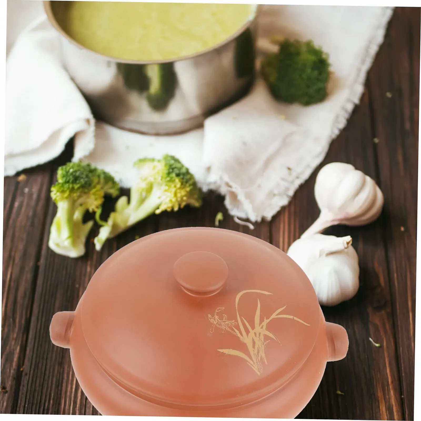 Пароварка и суповой горшок SHOWERORO керамический с крышкой традиционный стиль, фото №8