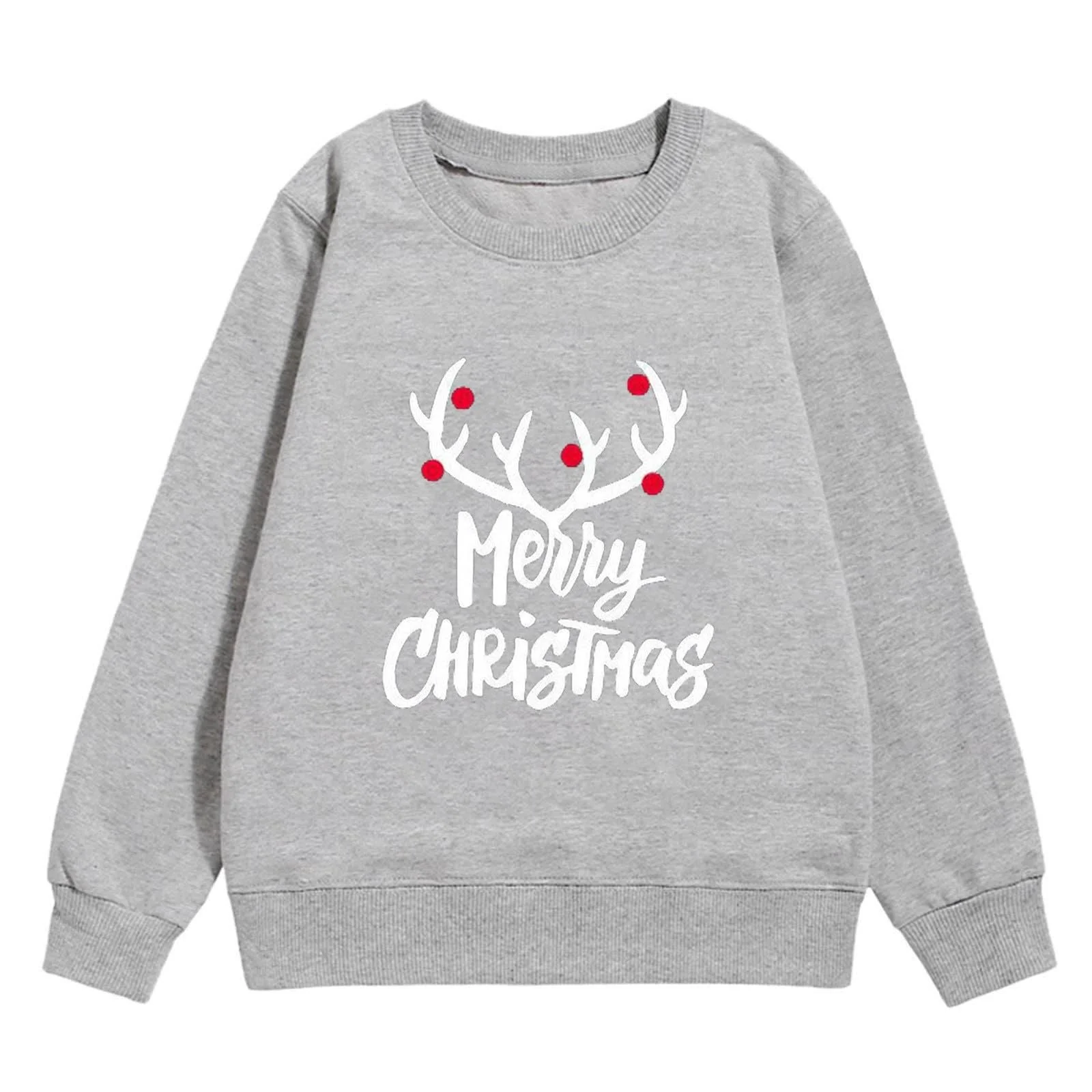 Детский рождественский джемпер для девочек, размер 134-176, свитшот с длинными рукавами и круглым вырезом, с принтом букв, легкая блузка, фото №4