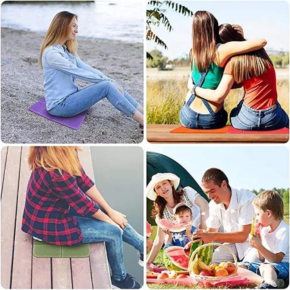 Коврик Sbyzm Portable Picnic Mats Foldable Waterproof Seat Cushion Elastic Outdoor Foldable E2F4 Outdoor Camping Comfortable Mat, фото №7
