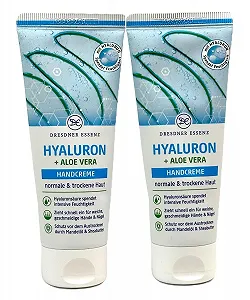 Крем для рук Dresdner Essenz Гиалуроновая кислота + Алоэ Вера, 2 x 75 мл, набор из 2 штук - Фото 1