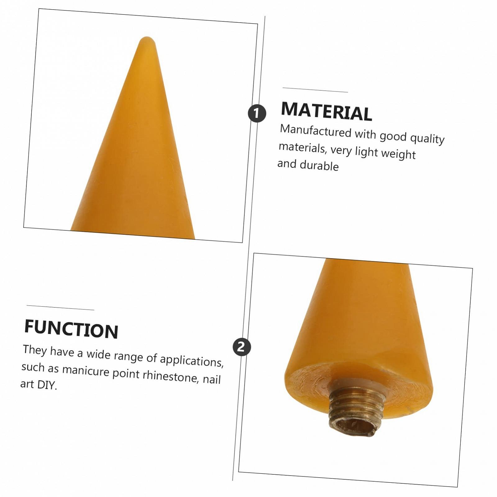 Стержень для ногтей Housoutil для восковой головки, 6 шт., сменная головка для инструмента для дизайна ногтей, головка для выбора страз для ногтей для студии и личного использования, фото №9