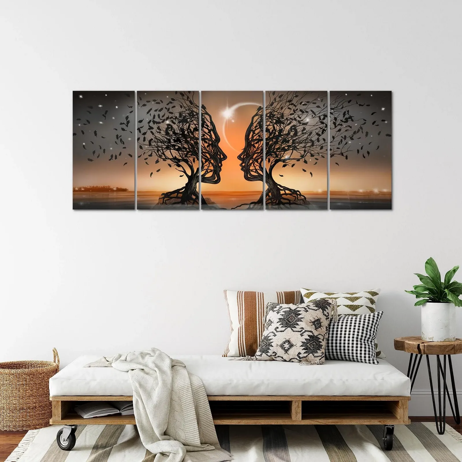 Картина Runa Art 044855c Abstract Tree 5 частин Помаранчевий, фото №4 Картина Runa Art 044855c Abstract Tree 5 частин Помаранчевий, фото №4