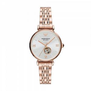 Женские Автоматические Часы Emporio Armani Rose Gold Нержавеющая Сталь, Размер корпуса 34 мм - Фото 1