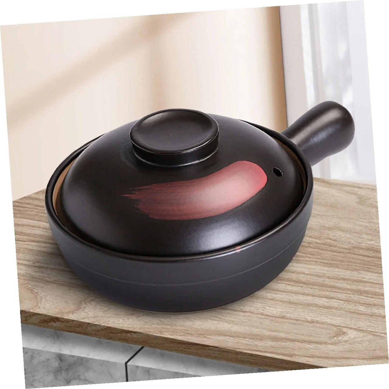 Ківш для тушкування глиняний з ручкою термостійкий антипригарний, фото №9