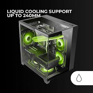 Ігровий корпус для ПК MARSGAMING MC-3CM MicroATX ПК Mini Tower Чорний synthetic.ua - Фото 1