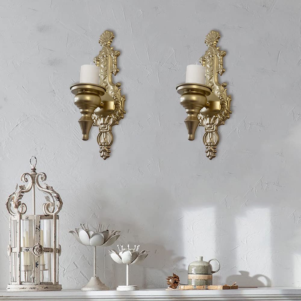 Подсвечник TentHome Wall Sconce Candle Wall Antique Gold C, фото №5