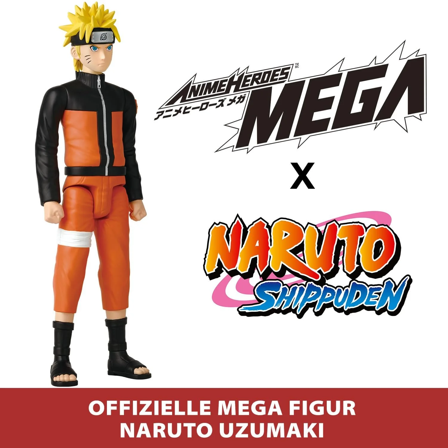 Фігурка Bandai Anime Heroes Naruto Shippuden Mega Naruto Uzumaki 30 см 38151, фото №2