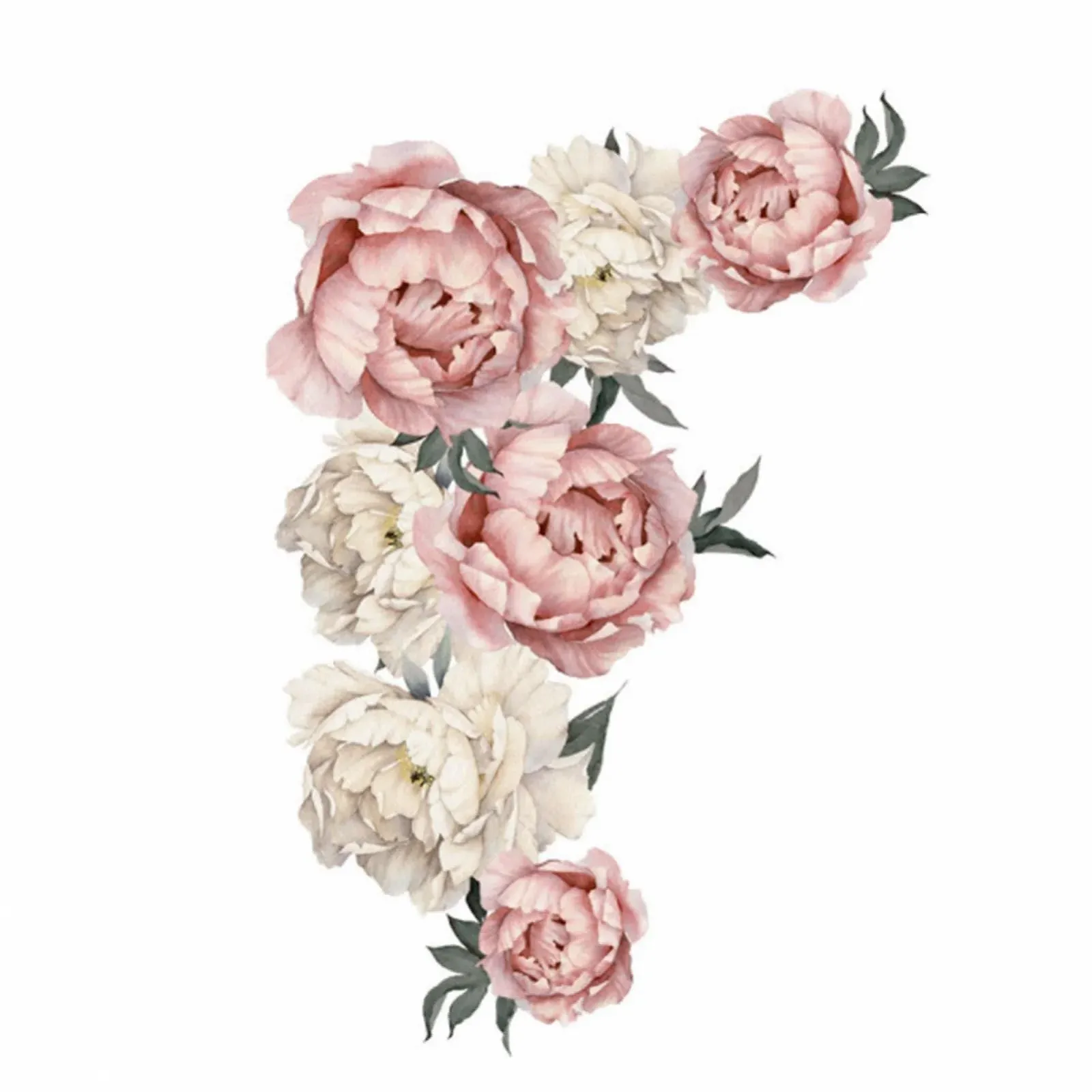 Наклейка на стіну Півонії Водонепроникна Квіти, фото №1