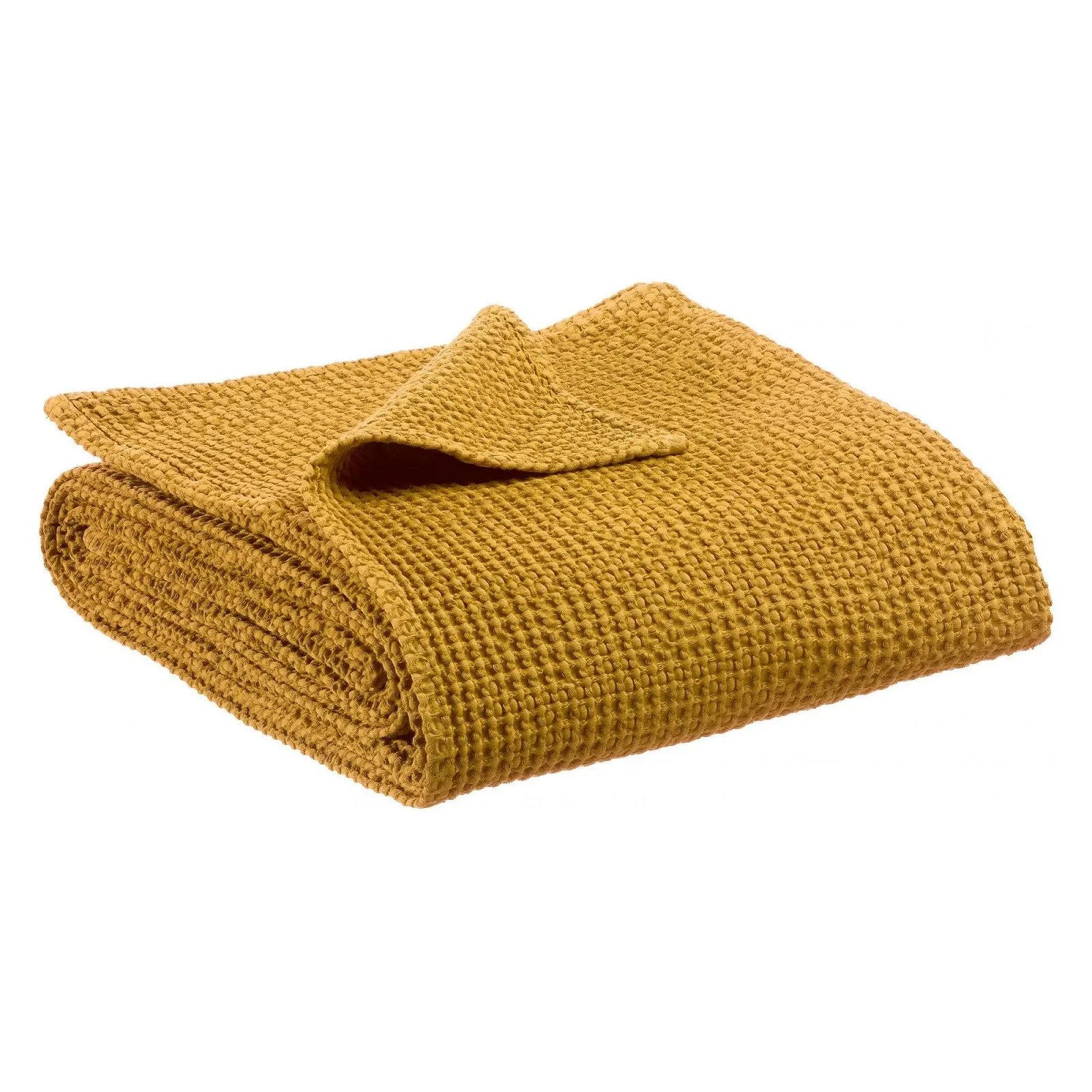 Покрывало Vivaraise Переработанный Хлопок Stonewash 240 x 260 см Шафран, фото №1