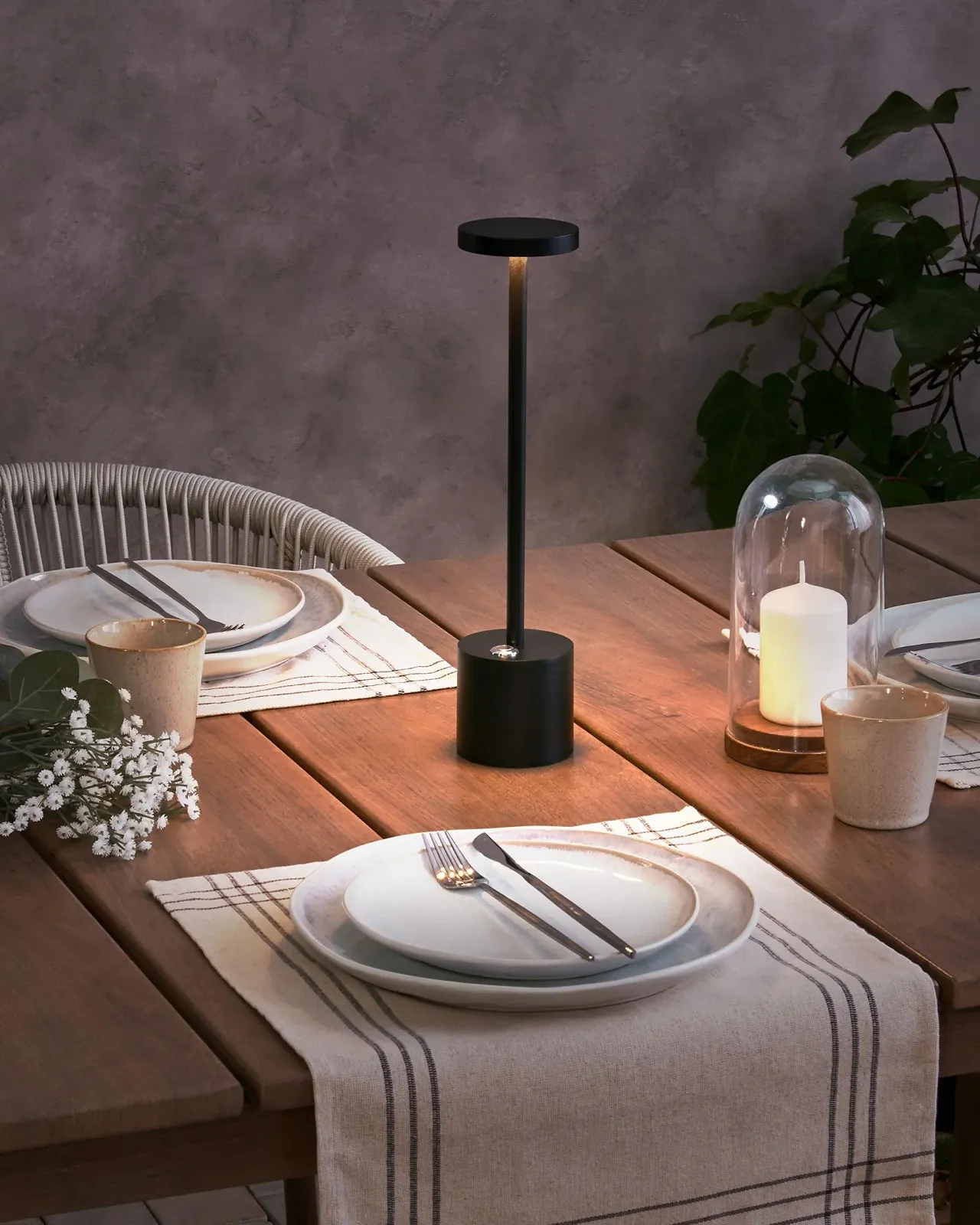 Настільна лампа Beliani Lizandro Метал Чорна Акумуляторна Бездротова Сенсорна, фото №2