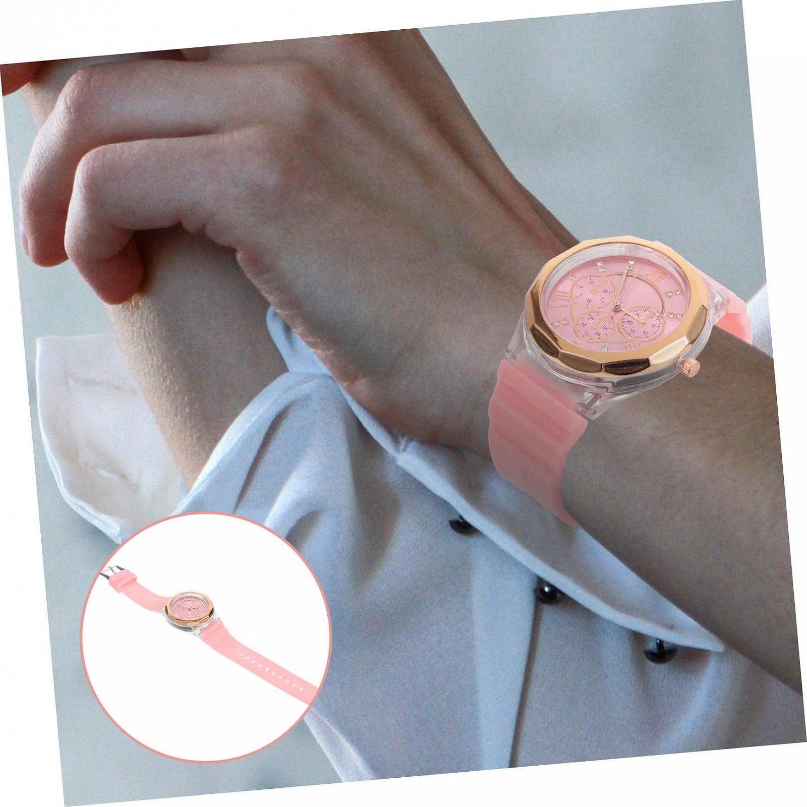 Жіночий наручний годинник Beaupretty з метеликом, силіконовим ремінцем, фото №4