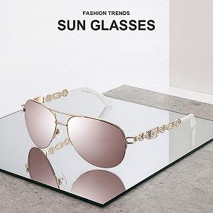 Сонцезахисні окуляри Авіатори Fonhcoo Жіночі Дзеркальні Вінтажні Ретро synthetic.ua - Фото 1