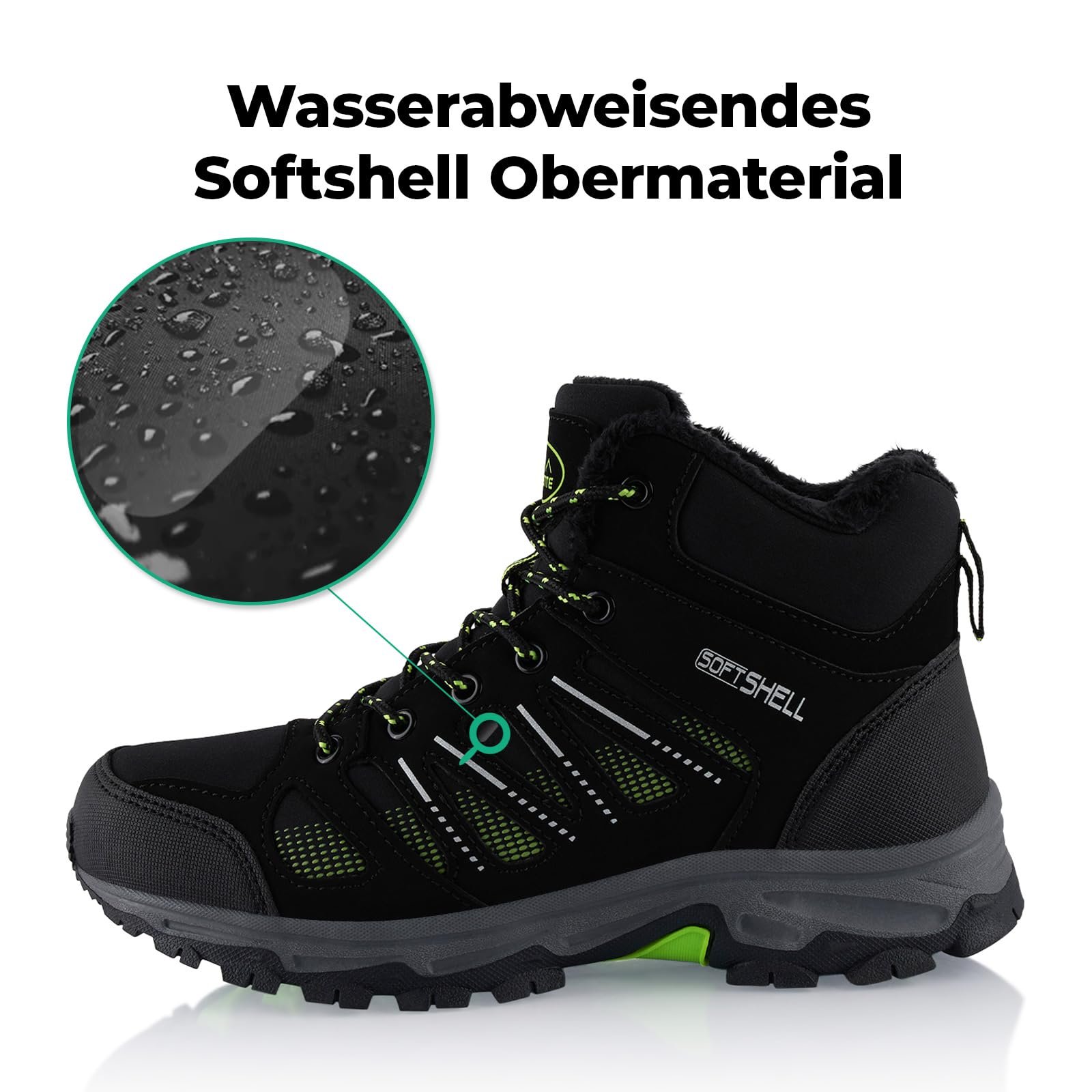 Ботинки Fusskleidung® Унисекс для хайкинга утепленные зимние Softshell, фото №2
