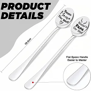 Набір з 2 кавових ложок з гравіюванням synthetic.ua - Фото 1