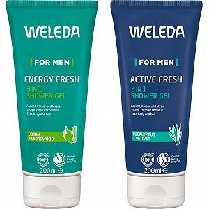 Набір гелів для душу та шампунів 3-в-1 WELEDA Bio For Men 2 х 200 мл - Фото 1