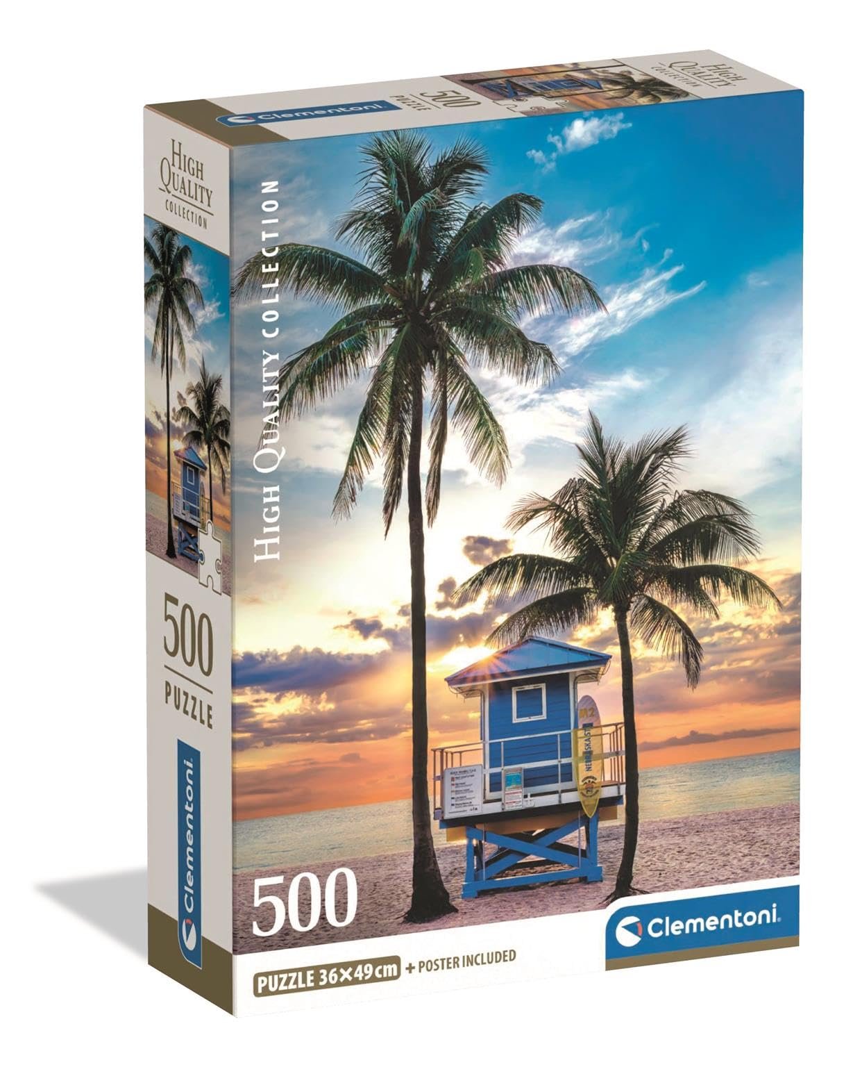 Пазл Clementoni Puzzle Collection Miami Beach Florida 500 деталей компактная коробка 35574, фото №1