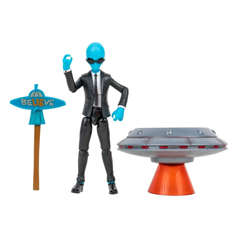 Фігурка Fortnite Human Bill (EMOTE Series) 10 cm з Lil' Saucer, транспортним засобом Emote та аксесуаром Flying Slasher, фото №1