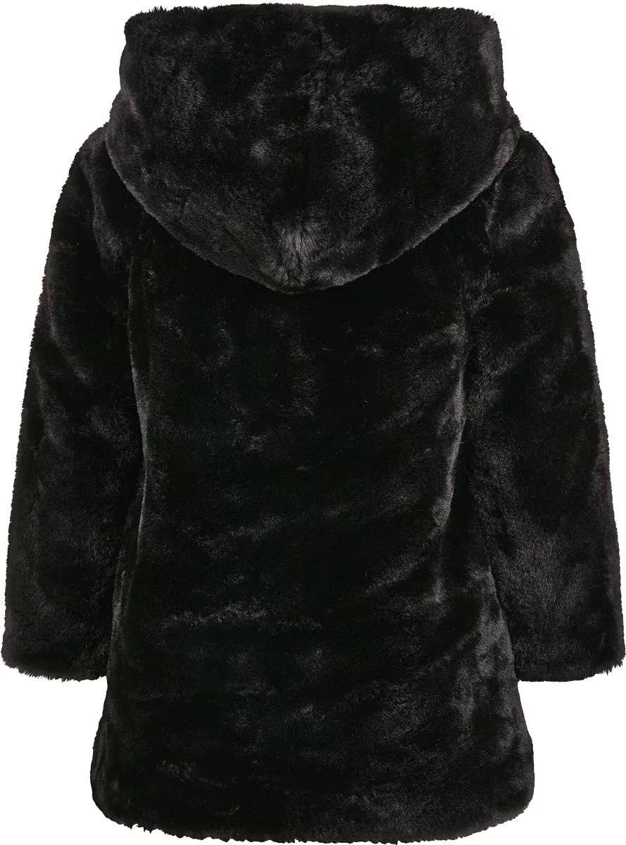 Пальто Teddy с капюшоном для девочек Urban Classics, фото №2