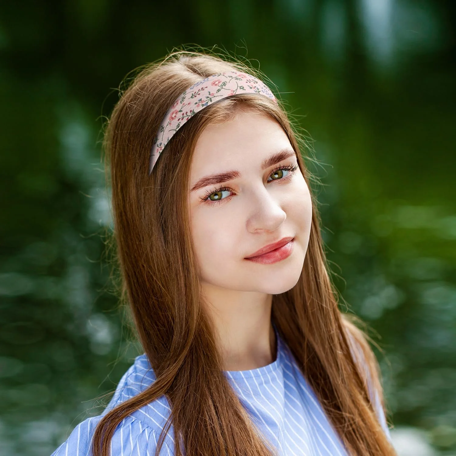 Набір з 5 обручів на голову з перлами та квітковим візерунком, фото №3