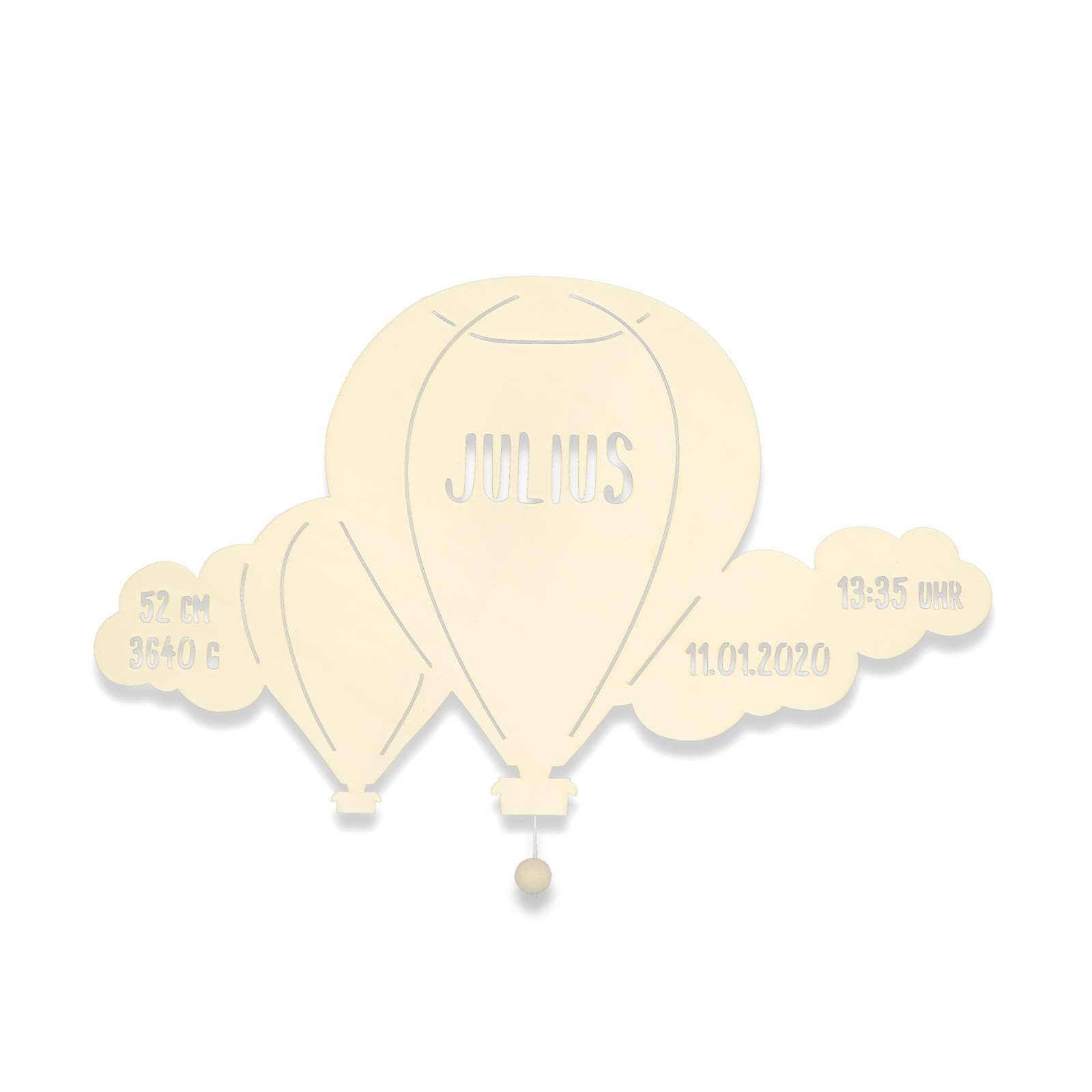 Світильник нічний Bruno повітряна куля з хмаркою персоналізований енергетичний клас A++, фото №1 Світильник нічний Bruno повітряна куля з хмаркою персоналізований енергетичний клас A++, фото №1