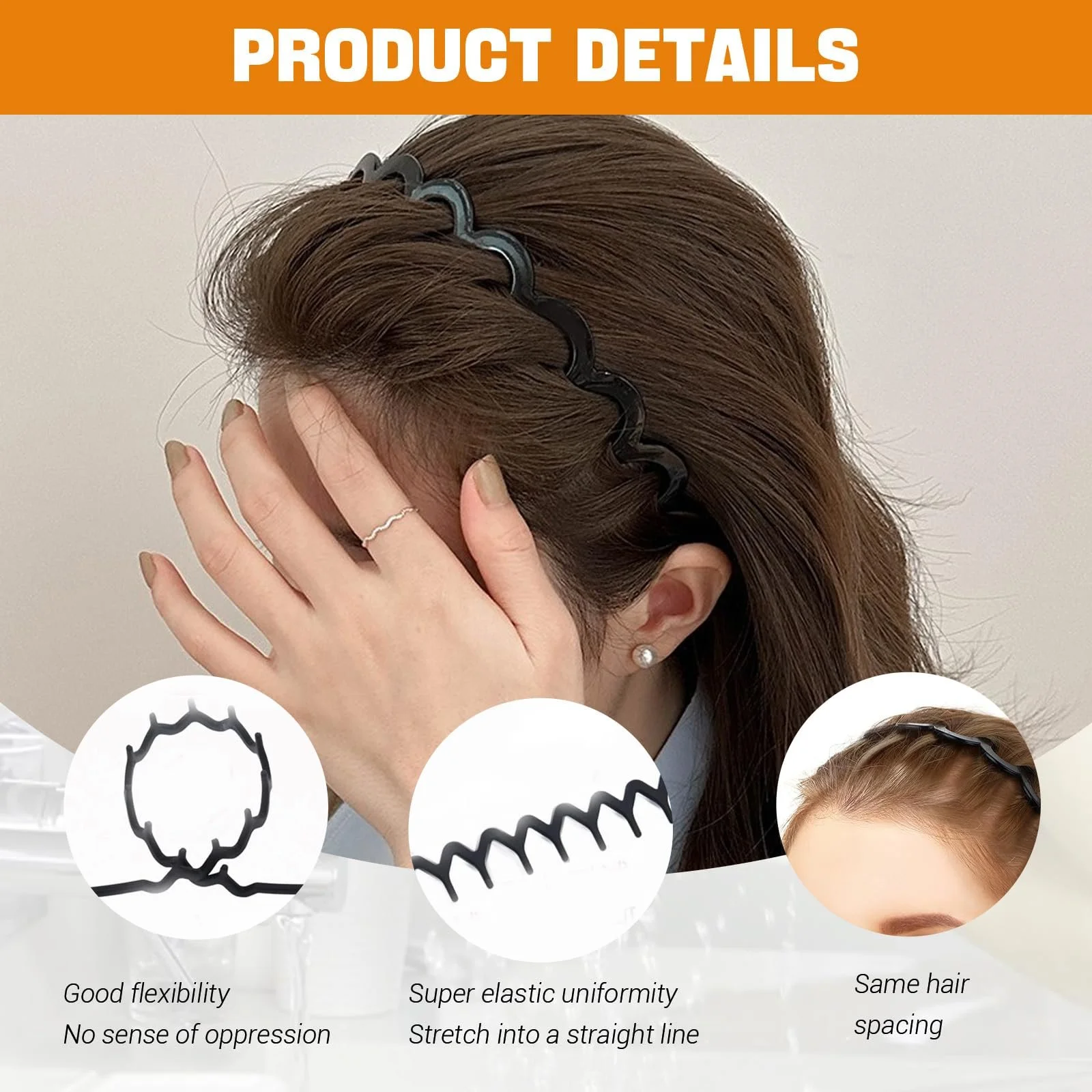 Жіночі обручі для волосся Zigzag, набір, фото №3