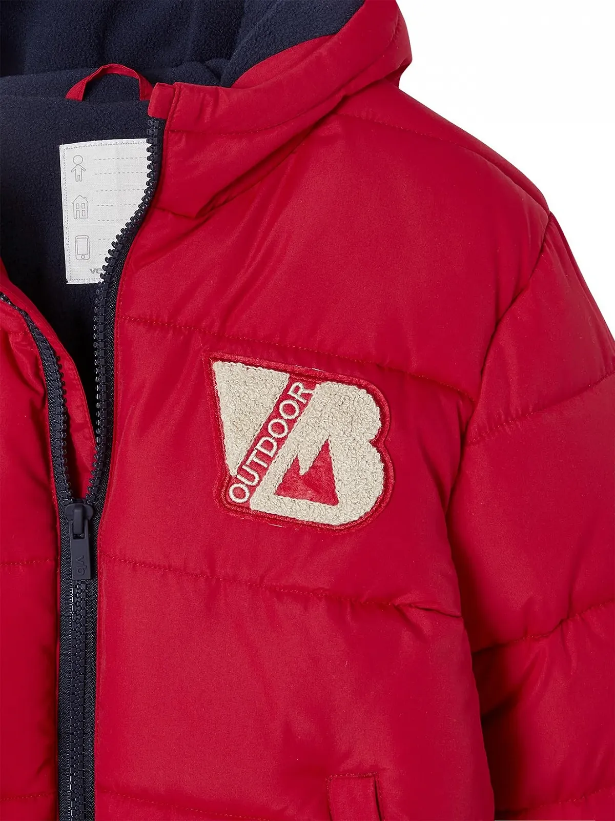 Куртка стьобана для хлопчиків VERTBAUDET у стилі коледж з переробленого поліестеру, фото №3