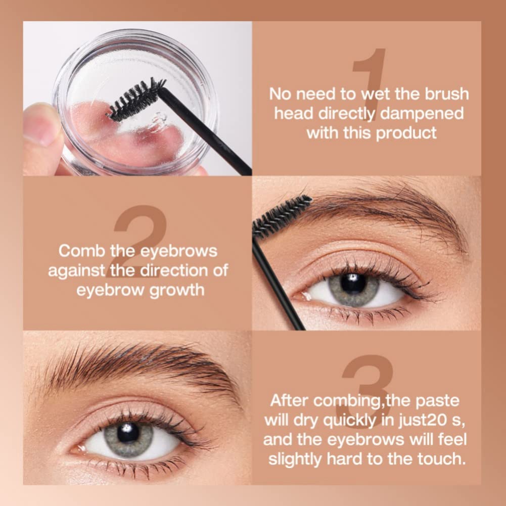 Мыло для бровей Ofanyia Eyebrow Soap Набор восков для бровей Ламинирование Прозрачный Гель с кисточкой Водостойкий Долговременный 3D Стайлинг (Прозрачный), фото №5