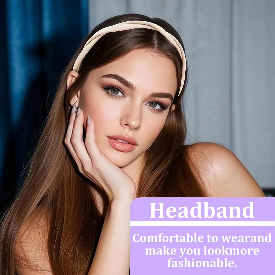 Набір жіночих обручів на голову зі шкіри, 3 шт., фото №6