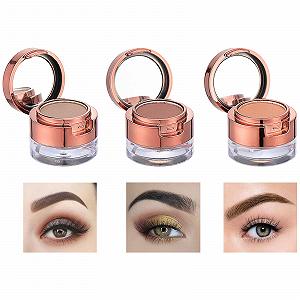 Пудра для бровей RoseFlower Брови 3 цвета Водостойкая Чёрный/Коричневый/Серый - Фото 1