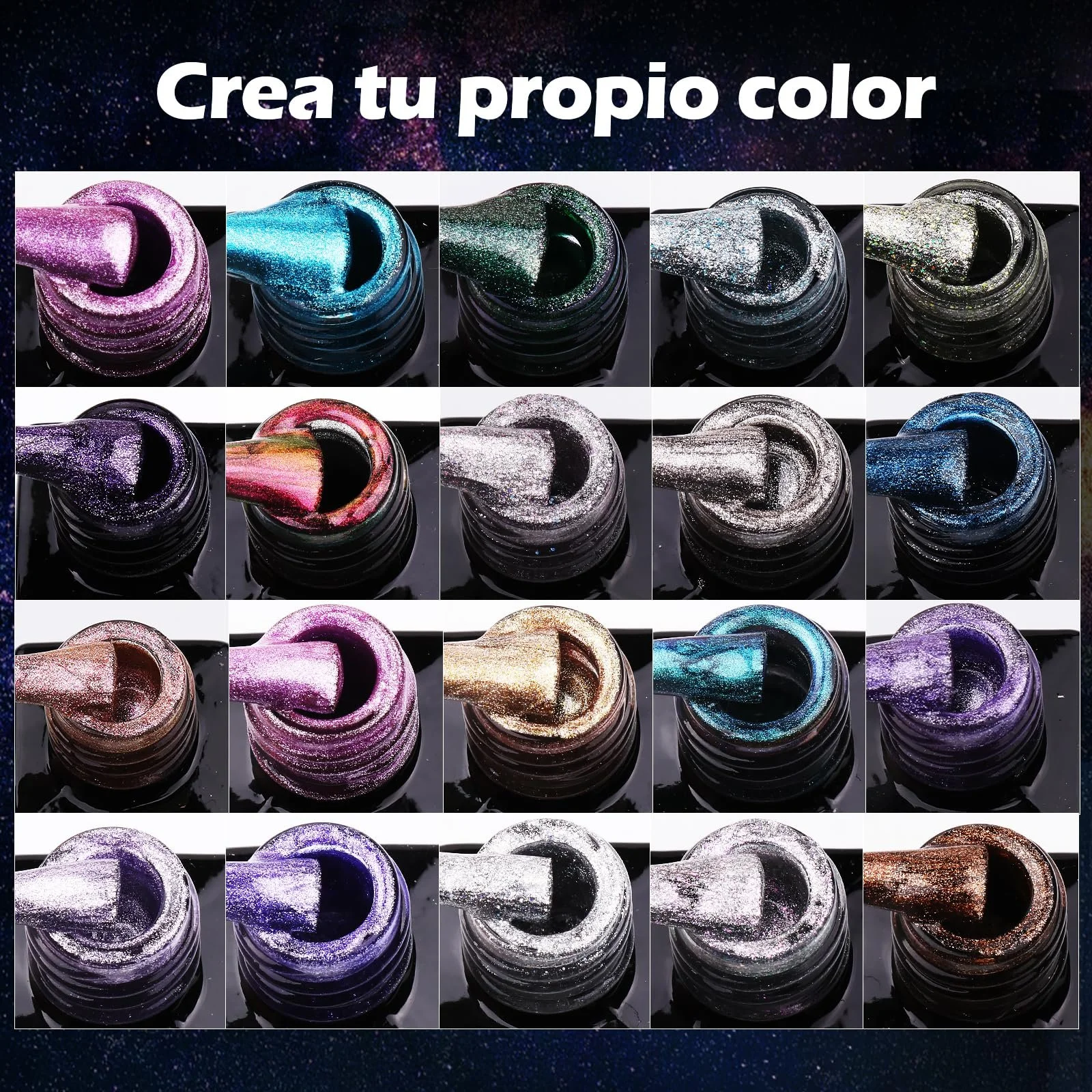 Гель-лак для нігтів Cat Eye Clara Colors Набір 20 кольорів, фото №2