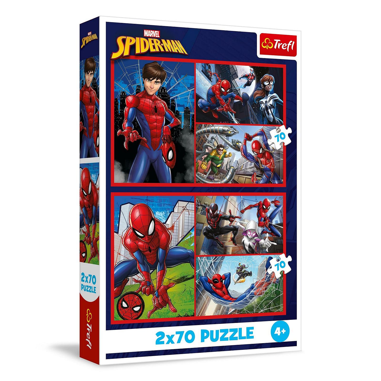 Пазли Trefl Marvel Spider-Man Spider Stories 2 x 70 елементів, фото №1