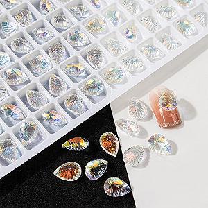 Стразы Сердце, Прямоугольник, 3D-кристаллы, 20 шт - Фото 1