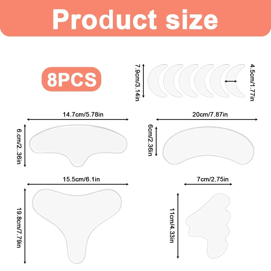 Пластирі від зморшок OUDQFCJ, 8 шт., фото №2 Пластирі від зморшок OUDQFCJ, 8 шт., фото №2