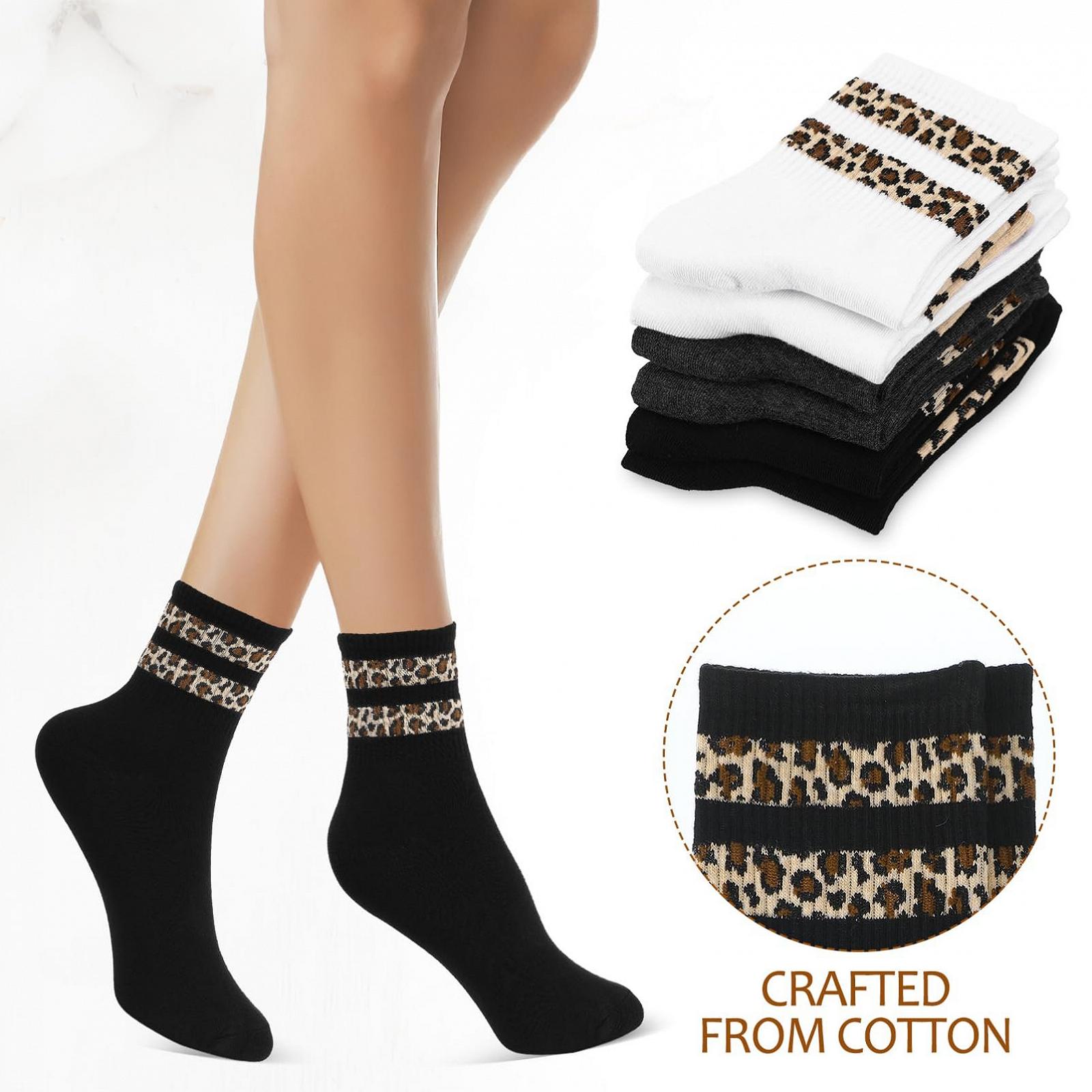 Шкарпетки VALICLUD З леопардовим принтом Багатоколірні (6 пар), фото №5