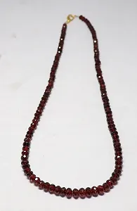 Намистини Гранат Мозамбікський Родель Огранований 5.5-7 мм, нитка 46 см, для виготовлення ювелірних прикрас synthetic.ua - Фото 1