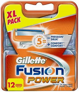 Сменные кассеты для бритвы Gillette Fusion Power 12 шт. - Фото 1