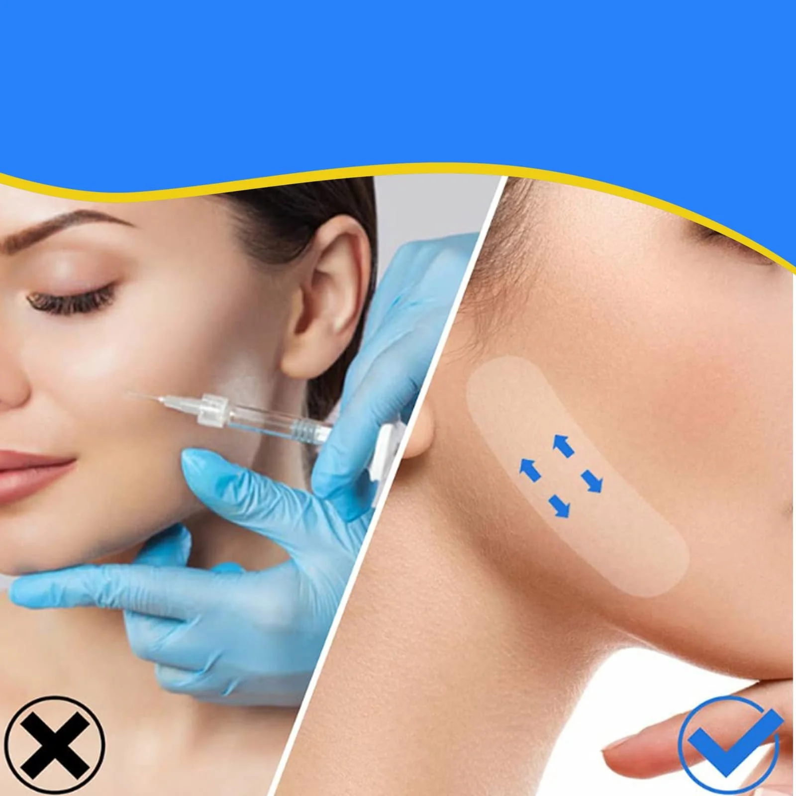 Наклейки для підтяжки обличчя GIONAR, 120 шт., V-подібна підтяжка обличчя, фото №6