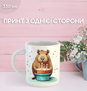 Кружка Капибара с принтом керамическая чашка capybarа 330 мл Uk_400 - Фото 1