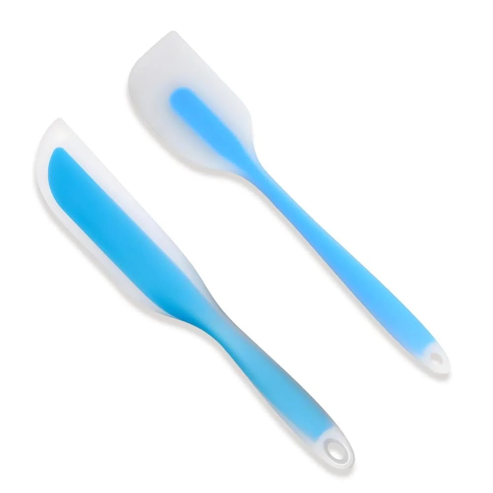 Набор силиконовых лопаток-скребков Silicone Spatulas термостойких гибких 2 шт. Синий, фото №1 Набор силиконовых лопаток-скребков Silicone Spatulas термостойких гибких 2 шт. Синий, фото №1