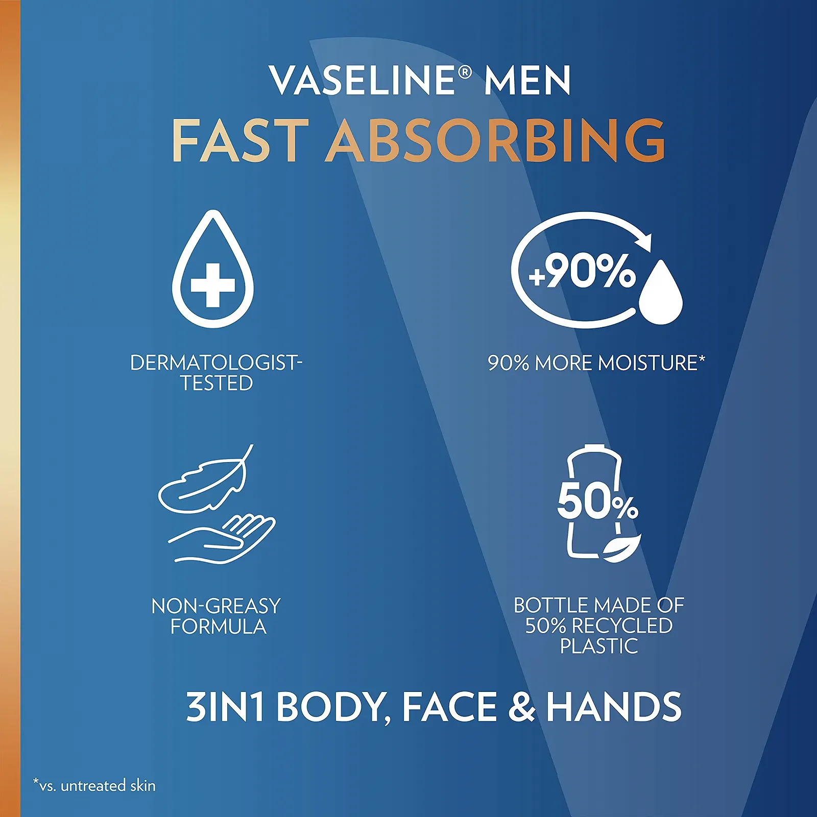 Лосьйон для тіла та обличчя Vaseline Men для чоловіків, вироблено в США, фото №8 Лосьйон для тіла та обличчя Vaseline Men для чоловіків, вироблено в США, фото №8
