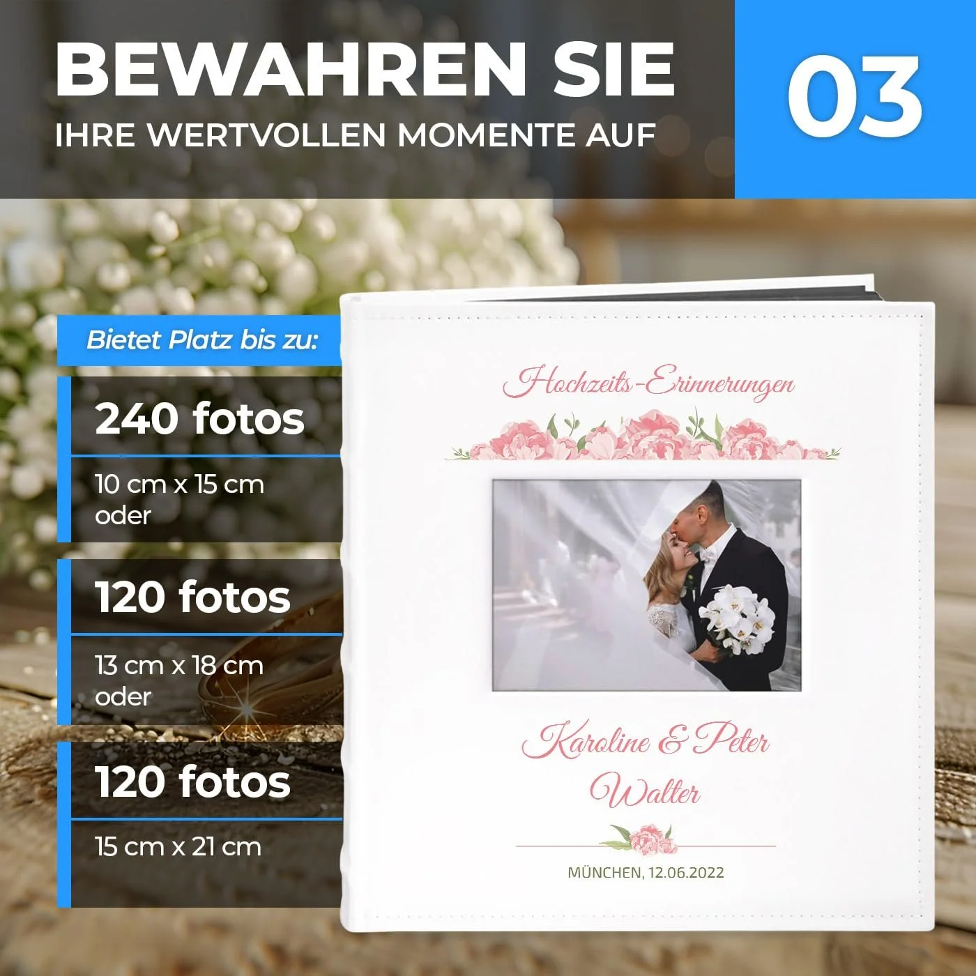 Фотоальбом Maverton для DIY с вырезом для фотографий - для 240 фотографий 10 x 15 - 60 черных страниц - размер 33 x 30 см - белый, фото №4 Фотоальбом Maverton для DIY с вырезом для фотографий - для 240 фотографий 10 x 15 - 60 черных страниц - размер 33 x 30 см - белый, фото №4