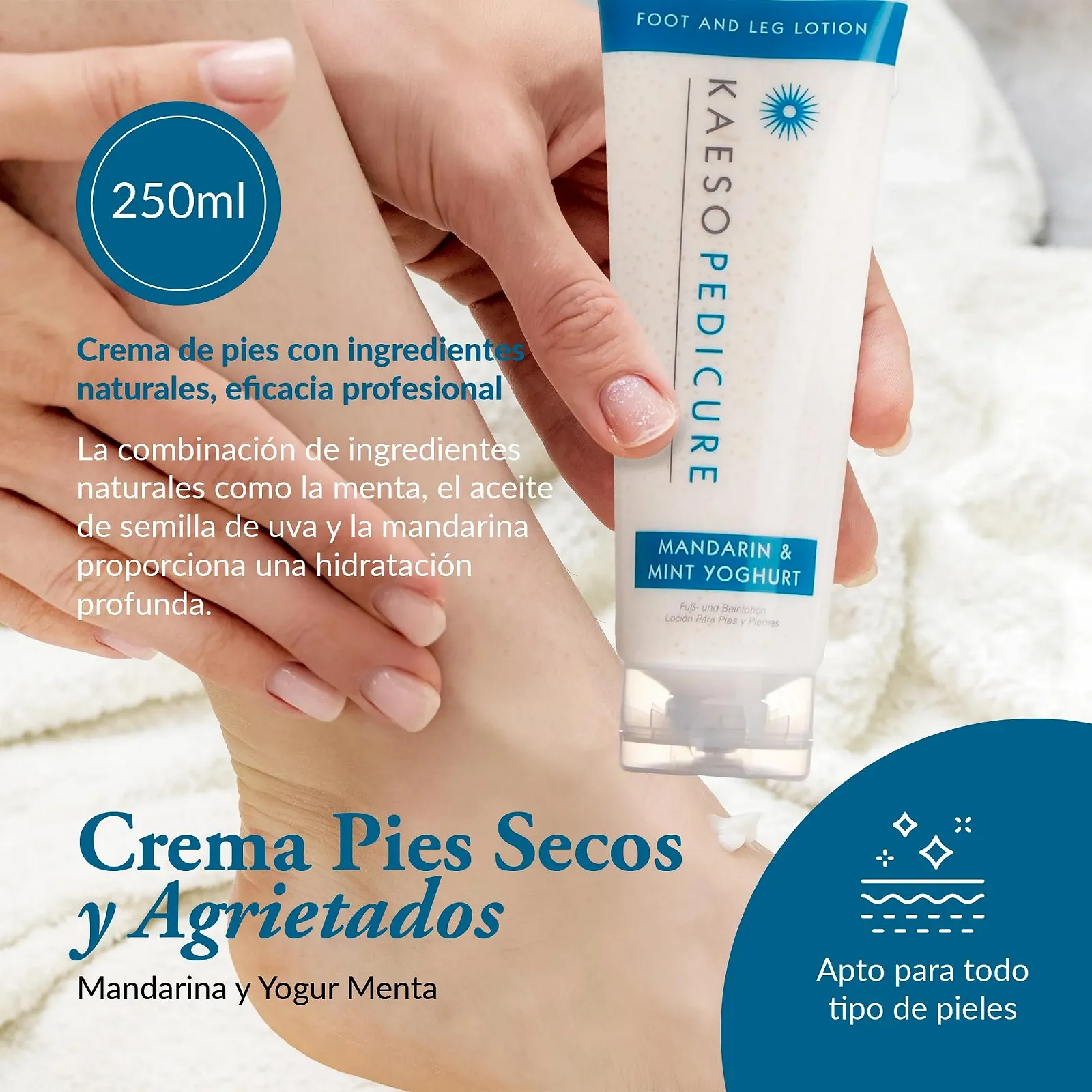 Лосьон для ног и стоп Kaeso Mandarin and Mint Yoghurt 250 мл, фото №2