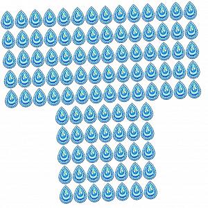 Стразы Формы Капли Воды NUOBESTY 3 шт. - Фото 1