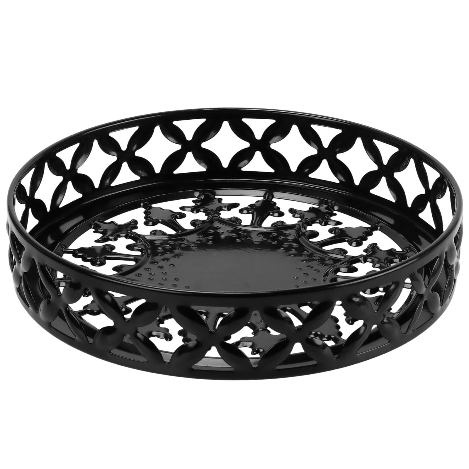 Подвесной горшок Набор 3 шт. Металлический с цепочками и крючками 28/25/22 см Черный, фото №5